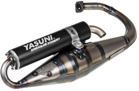 Auspuff Yasuni Scooter Z schwarz für Minarelli stehend