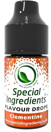 Clementine Flavour Drop 30ml Highly Concentrated Versatile Food Flavouring - Vegan, Non GMO, Gluten Free