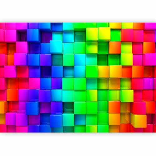 murando - Fototapete Vlies Kubus, 400x280 cm, Schlafzimmer, Wohnzimmer | Full HD Druck, 3D-Effekt, lichtbeständige Farben, ideal fürs Wohn- oder Schlafzimmer, schnelle Montage, lichtbeständig, edel