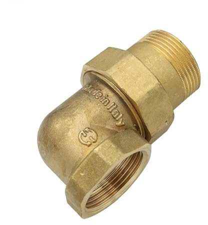 Stabilo-Sanitaer Messing Fitting Winkelverschraubung 1 1/4 Zoll DN32 IG/AG Winkel Verschraubung Rohrverschraubung Gewindefitting