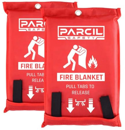Parcil Distribution PD-452 Notfall-Feuerlöscher-Decke, groß, 2 Stück