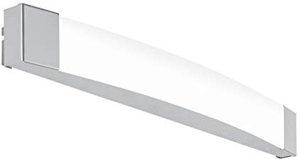 EGLO LED Wandlampe Siderno - 1-Flammige Wandleuchte, Spiegelleuchte Aus Stahl und Kunststoff, Badezimmer Lampe in Chrom, Satiniert, Feuchtraumleuchte, IP 44, L 58 cm