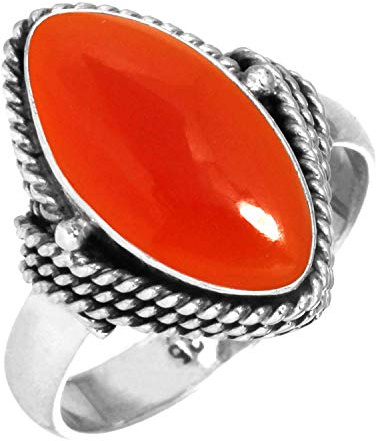 Perle, Bernstein, Granat, Mondstein Marquise Handgefertigter Ring Echt 925 Sterling Silber Boho Natur Edelstein Schmuck für Frauen