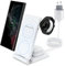 Nillkin 3 in 1 Ladestation mit Adapter, Faltbar Kabellose Ladegerät Kompatibel mit Galaxy Watch 4/3/Active 1/2/Gear, Buds/2/Pro/Live/AirPods, Galaxy S22 Ultra/S21/S20/Z Flip/Flip 3/Fold 3/iPhone