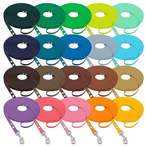 bio-leine sehr leichte Biothane Welpenleine, 2 bis 15m - 9mm Hundeleine für Welpen und kleine Hunde I wasserabweisend & schmutzabweisend I 3m Leine mit Handschlaufe in Babyblau