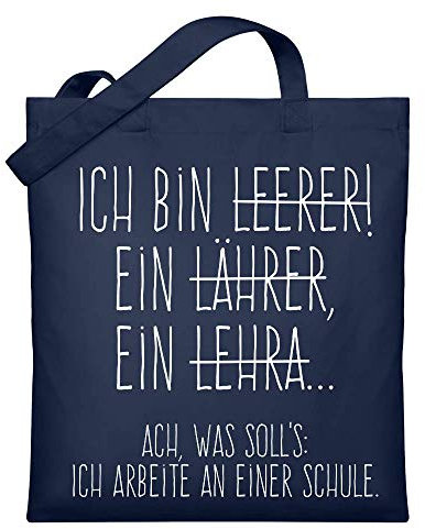 Chorchester Lustiger Organic Jutebeutel für Lehrerinnen und Lehrer - oder Leerer?