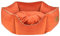 MOOI Crown Hundebett aus kuscheligem Velvetstoff, Füllung aus hautsympathischen 100% Polyester-Watte und Kügelchen, waschmaschinengeeignet bei 30 °C, in 3 Größen verfügbar