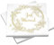 Hochzeitsservietten Just Married Blumenkranz weiß/gold - 33 x 33 cm (20 Servietten)