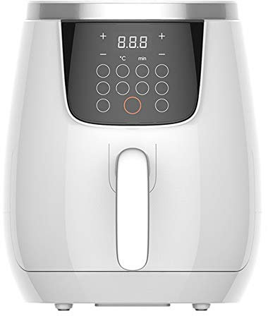 ChengBeautiful Air Fryer Electric Hot Air Fryers 1300-Watt Oven Oilless Cooker with LCD Digital Screen and Nonstick Frying Pot (Color : White, Size : 3.5L)