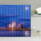 XCBN American City Night View Duschvorhang Wasserdichtes Gewebe Badezimmer Dekorativer Duschvorhang Haken Vorhang G 150x200cm