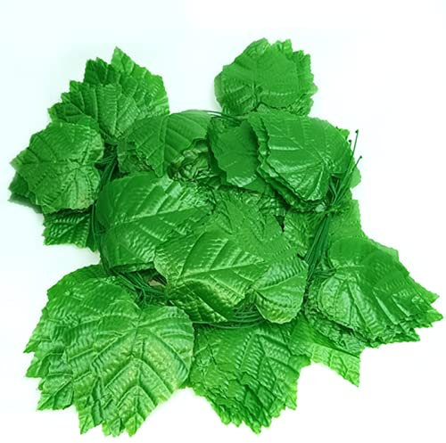 ZIHANJIAU Artificial Green Plants Flowers Vine All Styles pineapple Hanging Ivy Leave Begonia pineapple Grape Fake Home Garden Party Decor (20 Big leaf vine(12pcs))