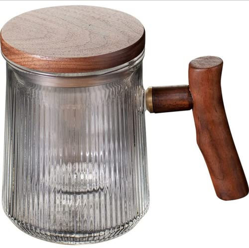 PAYNAN 400 ml hitzebeständiger Filter Glas Becher Haushalt Tee Wasser Trennung Teetasse