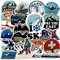 Wudaizhi 50 Stücke Pack Winter Skifahren Schnee Berg Graffiti Aufkleber Für Gepäck Laptop Skateboard Kühlschrank Skiaufkleber Aufkleber (zufälliger Stil)