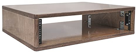 Sound Town DIY 2U Studio Rack with Solid Baltic Birch Plywood, Weathered Brown for Recording Room, Home Studio (SDRK-Y2B)