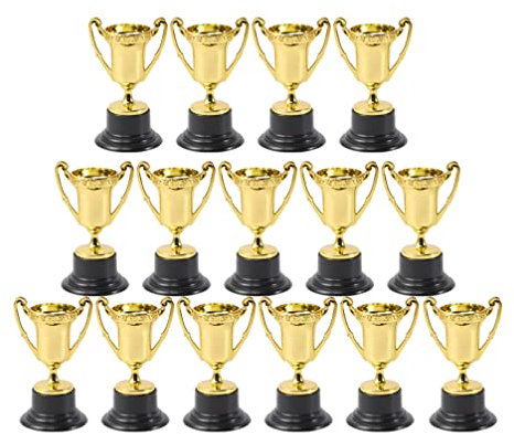 TOYANDONA Confezione da 30 mini trofei premi, trofeo d'oro per feste di laurea, tornei sportivi, premi scolastici per bambini in aula e decorazioni per premi premio
