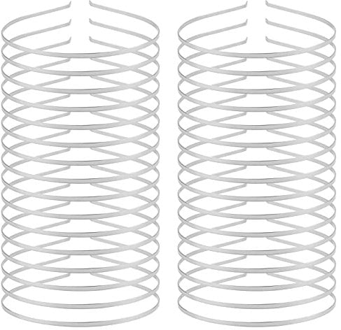 30 Pack Bulk 3 MM Silver Plain Blank Hard Skinny Thin Metal Headbands Base Wire Hair Bands Clasps Tiara Headband DIY Crafting Hair Accessories for Women