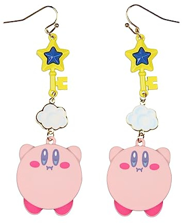 Kirby Hängeohrringe Wolkenschmuck und Charakter, Schmuck, modische Ohrringe, 1 Paar, Kunststoff, Zink, kein Edelstein, Zink, Kein Edelstein