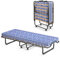 GIANTEX Gästebett klappbar, Klappbett 80x200cm Erwachsene, Reisebett inkl. Matratze aus Memory-Schaum, Einzelbett 4 Rollen, klappbares Bett Faltbett Metallbett Metallrahmen bis 120kg belastbar (Blau)