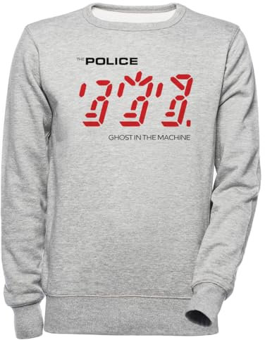 Luxogo The Police - Ghost In The Machine Unisex Grau Jumper Kapuzenpullover Herren Damen Unisex Grey Jumper Men's Women's