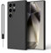 ORDA für Samsung Galaxy S24 Ultra Hülle Silikon Case, Handyhülle für Samsung S24 Ultra 5G Dünn Straight Edge, Kratzfeste Hülle Kompatibel mit Galaxy S24 Ultra Cover Schwarz