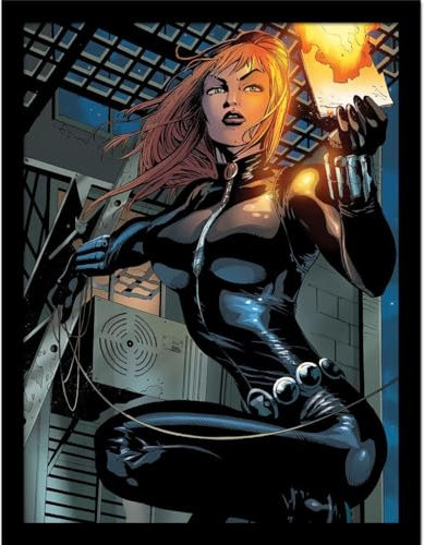 Marvel - Gerahmtes Poster Black Widow Vs Moon Knight (40 cm x 30 cm) (Grau/Schwarz)