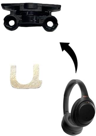 JoesGEcom Improved Designed Better Than Original Replacement for Sony Headphones WH-1000XM4 XM4 Hinge Swivel Replacement U Metal Lock Repair Fix Replacement - Parts (Black - Left Side)