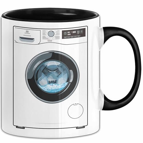 Waschmaschine Tasse Geschenk Witzige Tasse 3D (Schwarz)