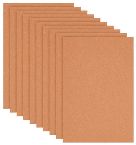 BENECREAT 10 Pcs Leder Stiffener Blätter, Light Salmon Bag Stiffener, 20x30cm Bonded Leder Blatt für Leder Tasche Liner, Craft DIY, 0,8mm dick
