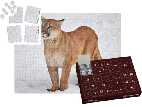 puzzleYOU: Puzzle-Adventskalender | „Puma: Wildkatze im Schnee“ – aus der Puzzle-Kollektion Puma