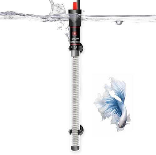 ONLYSTAR Submersible Aquarium Heater Aquarium heating rod Fish Tank Thermostat- UK PLUG With Extra Sucker Cup (50W)