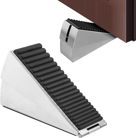 Türstopper Türanschlagkeil, Türkeil Groß türkeil für schwere türen, Höhenverstellbar Federbelasteter Edelstahl Gummi-7.8cm hohe Türstopper aus Edelstahl für jede schwere Tür