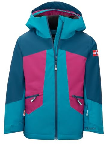 Trollkids Girls Rauland Jacket 104, Madeira Blue