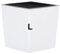MELTOM Pot de fleurs en plastique brillant - Couleur : blanc avec insert amovible - Carré (L)
