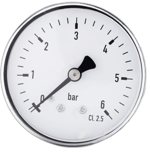 Telituny 1/4 NPT Manometer, TS-60-6bar Hohe Präzision Manometer Wasser Füllstandsanzeige Heizöltank Gewinde Druckmessgerät Mini Manometer Druckluft, für Kraftstoff Luft Öl Flüssigkeit Wasser