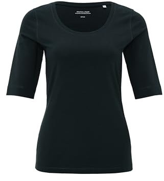 OPUS Damen Kurzarmshirt | SERTA Slim Shirt aus Jersey Emerald, 38