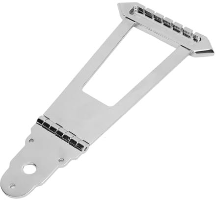 Pièces de Pont de Guitare à 6 Cordes, en Alliage Métallique, Cordier Trapèze pour Basse de Jazz Acoustique, Guitare électrique Réglable en Argent