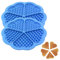 XYTAHDM 2 Piezas Molde de Silicona para Gofres,Moldes Reposteria Silicona,Molde para Muffins de Panqueques de 5 Cavidades,para Tarta Muffin Cocina Herramientas Accesorios de Cocina (Azul)