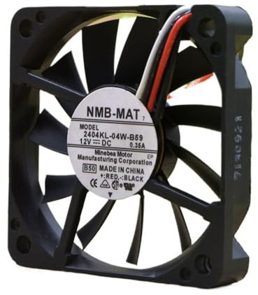 Hyyudiut Ventilador de refrigeración 2404KL-04W-B59 CC 12 V 0,35 A 6 cm 6010 60 x 60 x 10 mm 3 Cables