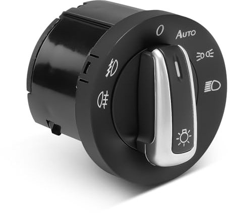 Frankberg Hauptlicht Schalter 10-Polig mit Nebelschlussleuchte-Funktion Nebellampenfunktion Kompatibel mit Golf VI Plus P.a.s.s.a.t CC Polo Replace# 1K0941431BMREH