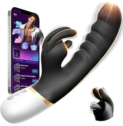 Rabbit Vibratorensets für Frauen Klitoris Sex Spielzeug für die Paare Frau | 12 Modi Starke Leck Vibration für Frauen Vibrator Paare Sexspielzeug Leise Groß Sex Toyset für Woman Diloschwanz mit APP