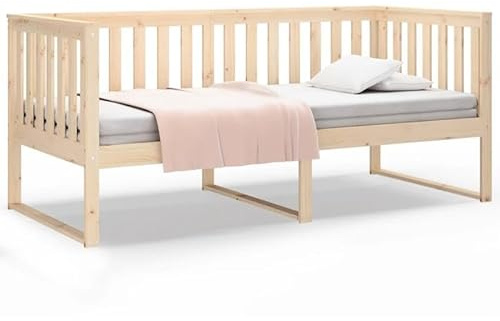 Eleganz Tagesbett aus massivem Kiefernholz 100x200 cm - Natürliches unbehandeltes Holz für Schlafzimmer & Gästezimmer - Langlebig & umweltfreundlich