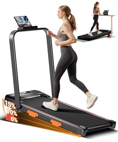 LONTEK Tapis de Course Pliable Inclinable, Tapis de Marche Pliable Inclinable 3 en 1 avec Moteur Silencieux Amélioré de 2.5HP, Charge 136KG