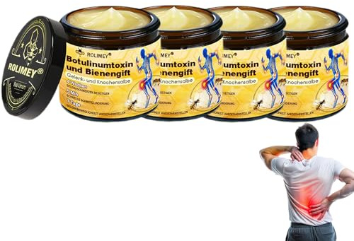 Rolimey Bienengift-Schmerzlinderungs Knochenheilungs Creme, Bienengift Gelenkcreme, Rolimey Bienengiftsalbe, Natürlich Bienengift Creme, Bienengift Schmerzsalbe für Rücken, Nacken, Knie (4)