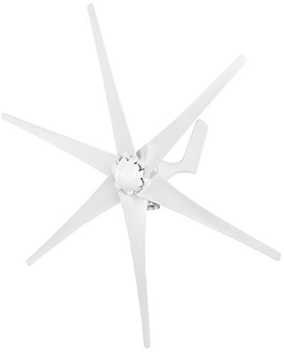 Qudinip Piccolo Generatore Eolico Kit di Eoliche Efficienti da 300 W per Barca e Cabina 6 Pale in Fibra di Nylon (12V)