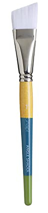 Princeton Snap! White Taklon Angled Paintbrush: 1 inch