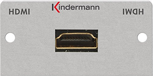 Kindermann 7444000542 HDMI with Ethernet Blende mit Kabel Buchse auf Buchse, 50 x 25 mm schwarz