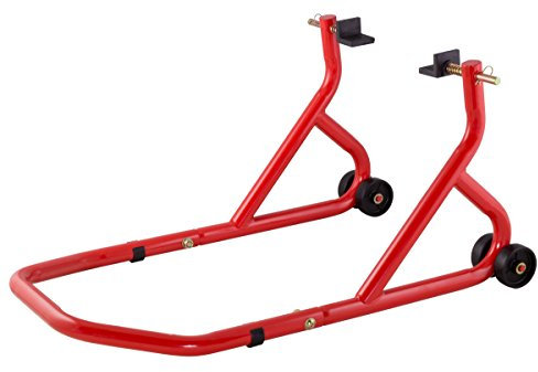BIKETEK REAR PADDOCK STAND SERIES 3, RED WITH CUP ADAPTORS: LIFTS & STANDS