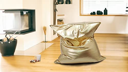 Mesana S-10101/08 Premium Outdoor Risensitzsack Nugget mit Innensack, 130 x 170 cm, Gold