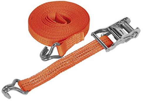 Sealey Td2008J Ratchet Tie Down 35Mm X 8Mtr Polyester Webbing 2000Kg Load Test