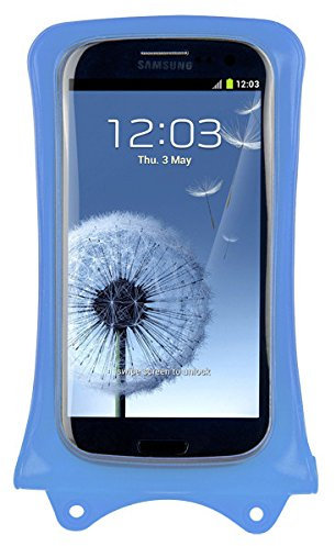 MaxsimaTec - BLUE Waterproof Case for Large Smartphones - iPhone 6, 5, 5S, 4, 4S, 3G, 3Gs Samsung Galaxy S4, S3, HTC